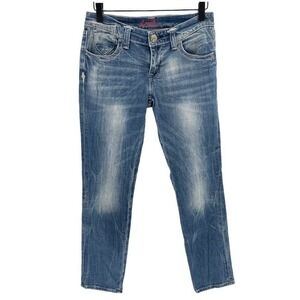 Levis Jean Womens 26 Demi Curve Skinny Low Rise Light Wash Stretch Y2K Festival